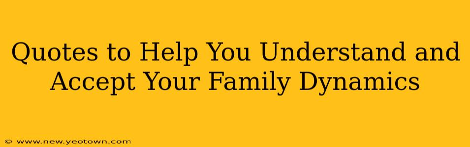 Quotes to Help You Understand and Accept Your Family Dynamics