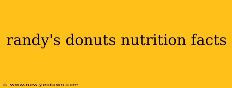 randy's donuts nutrition facts