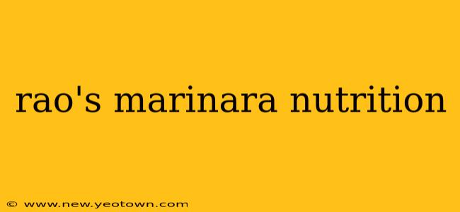 rao's marinara nutrition