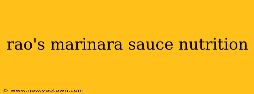 rao's marinara sauce nutrition