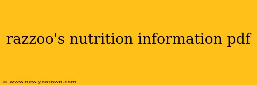 razzoo's nutrition information pdf