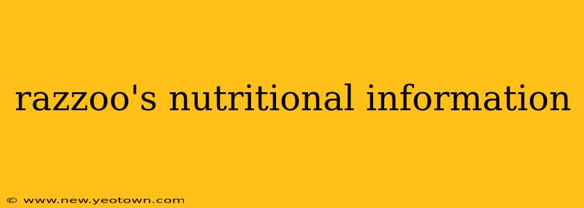 razzoo's nutritional information