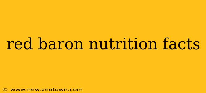red baron nutrition facts