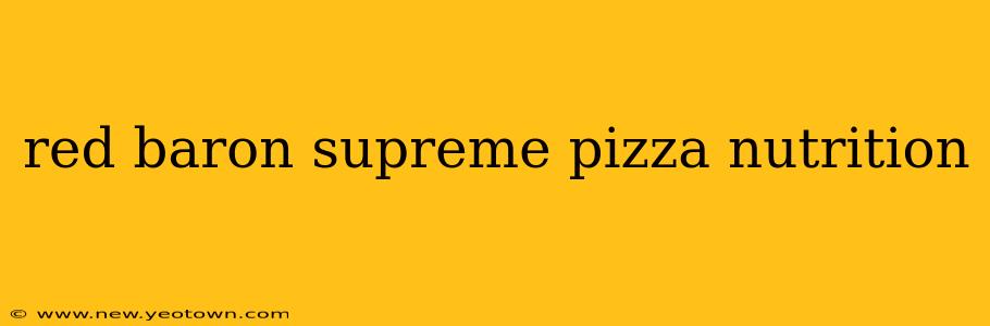 red baron supreme pizza nutrition