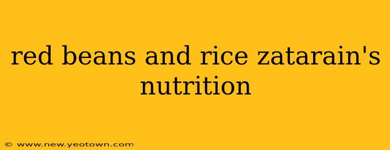 red beans and rice zatarain's nutrition