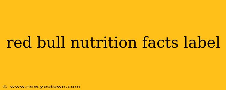 red bull nutrition facts label