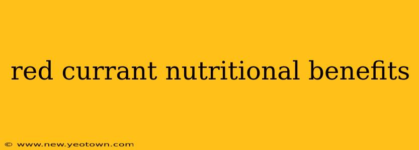 red currant nutritional benefits