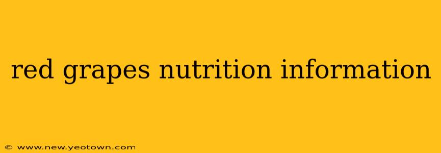 red grapes nutrition information