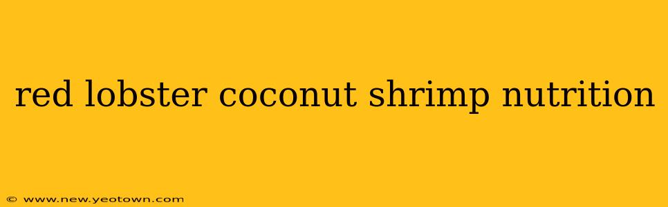 red lobster coconut shrimp nutrition