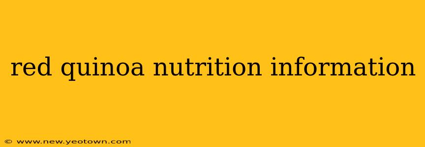 red quinoa nutrition information