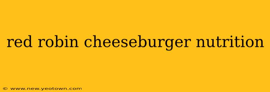 red robin cheeseburger nutrition