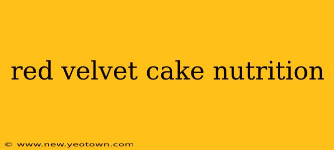 red velvet cake nutrition