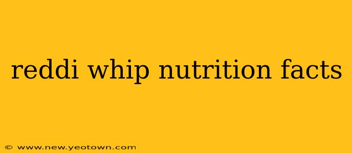 reddi whip nutrition facts