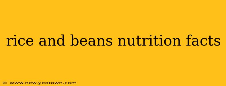 rice and beans nutrition facts