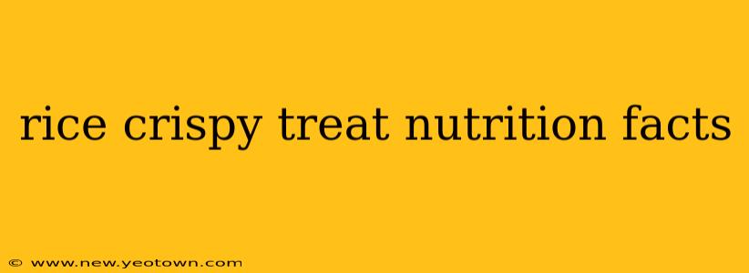rice crispy treat nutrition facts