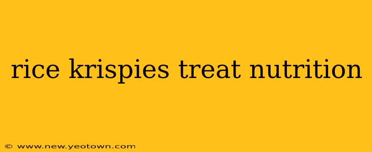 rice krispies treat nutrition