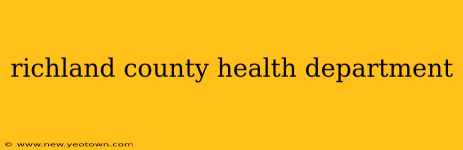 richland county health department