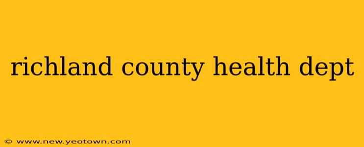richland county health dept