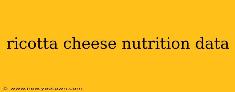 ricotta cheese nutrition data
