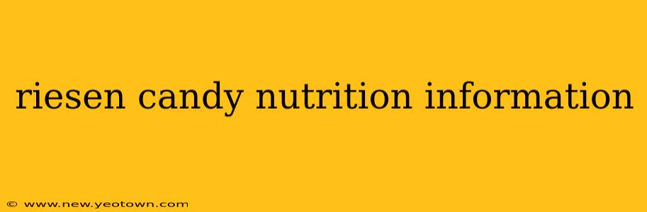 riesen candy nutrition information