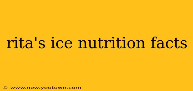 rita's ice nutrition facts
