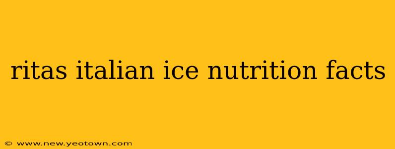 ritas italian ice nutrition facts