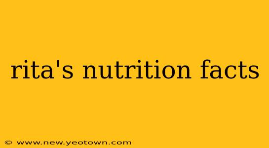 rita's nutrition facts