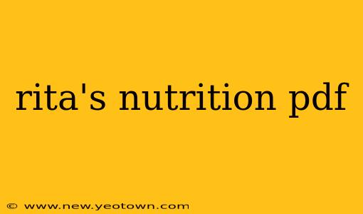 rita's nutrition pdf