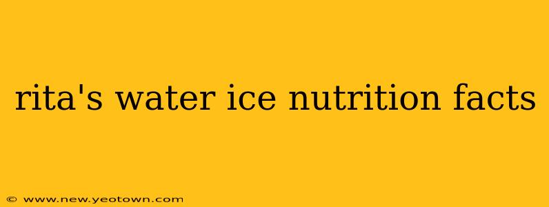 rita's water ice nutrition facts
