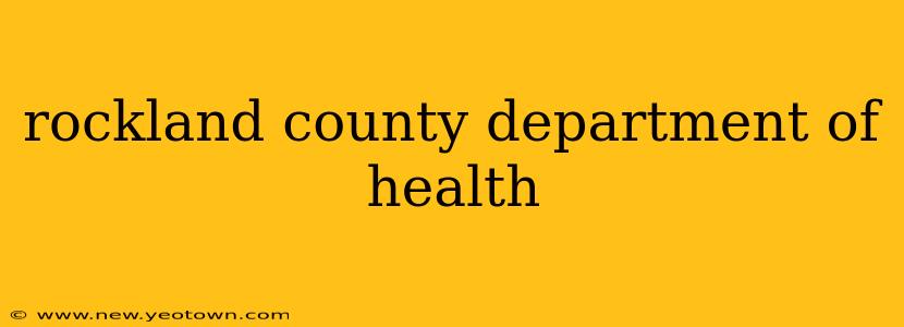 rockland county department of health