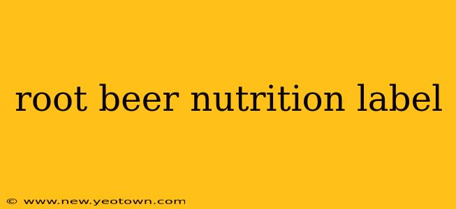 root beer nutrition label