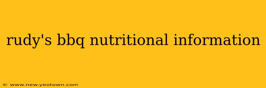 rudy's bbq nutritional information