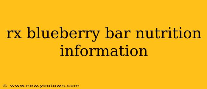 rx blueberry bar nutrition information