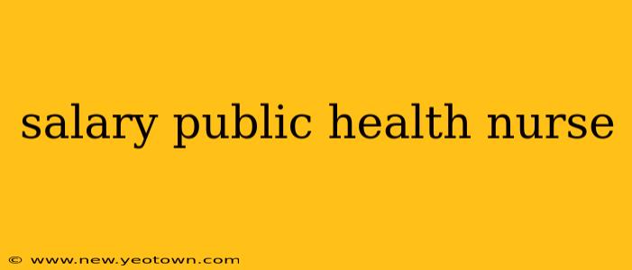 salary public health nurse