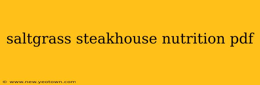 saltgrass steakhouse nutrition pdf
