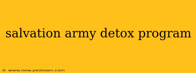 salvation army detox program