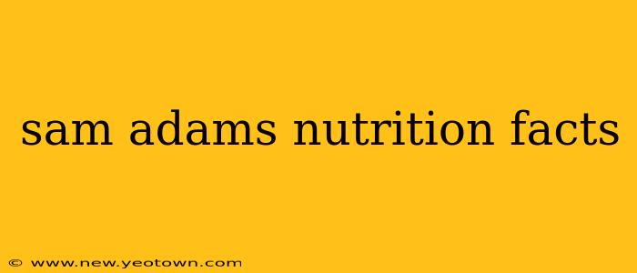 sam adams nutrition facts