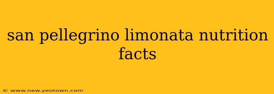 san pellegrino limonata nutrition facts