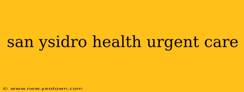 san ysidro health urgent care