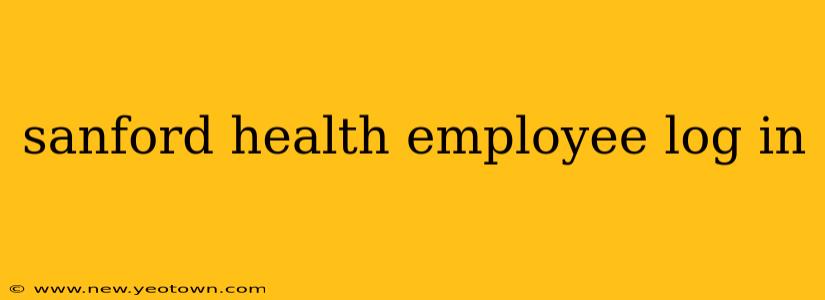 sanford health employee log in