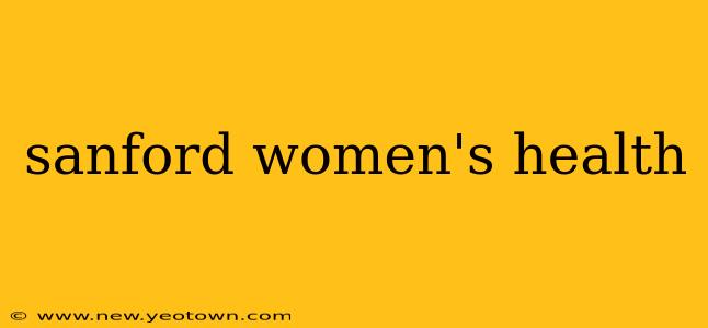 sanford women's health