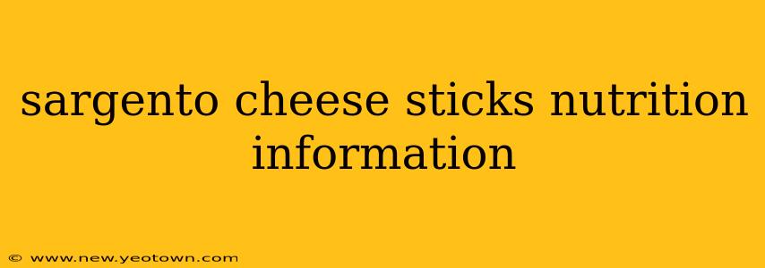 sargento cheese sticks nutrition information