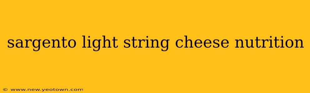 sargento light string cheese nutrition
