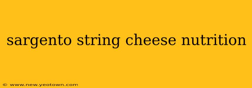 sargento string cheese nutrition