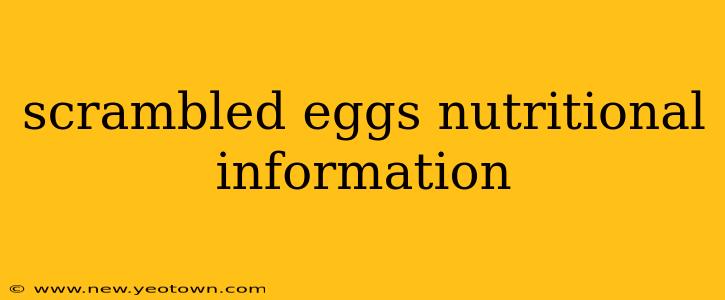 scrambled eggs nutritional information