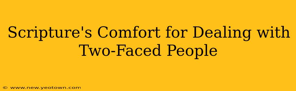 Scripture's Comfort for Dealing with Two-Faced People