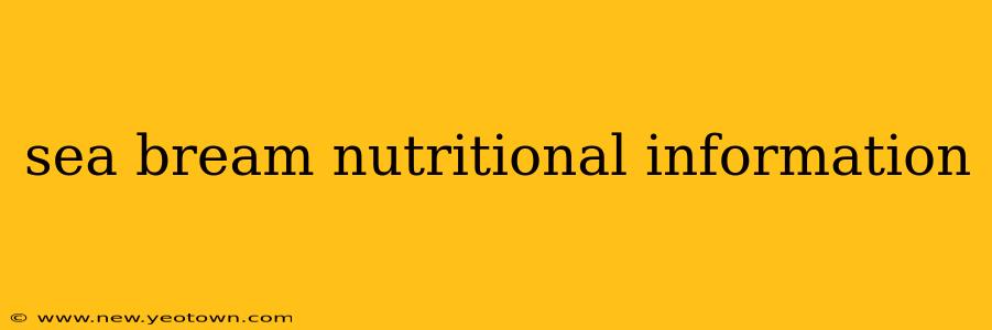 sea bream nutritional information