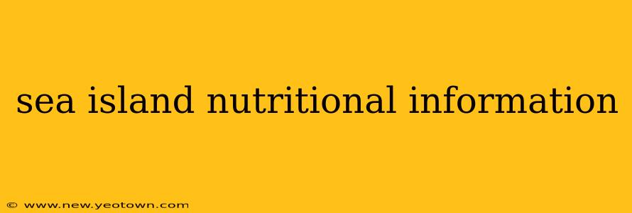sea island nutritional information