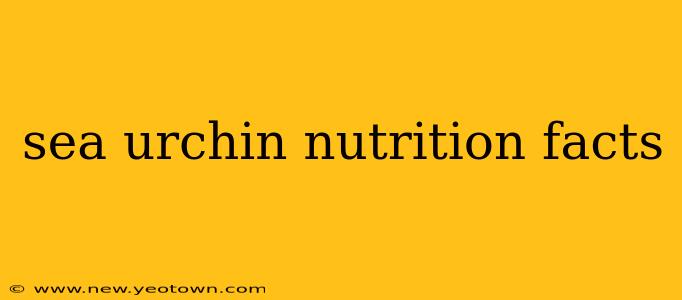 sea urchin nutrition facts