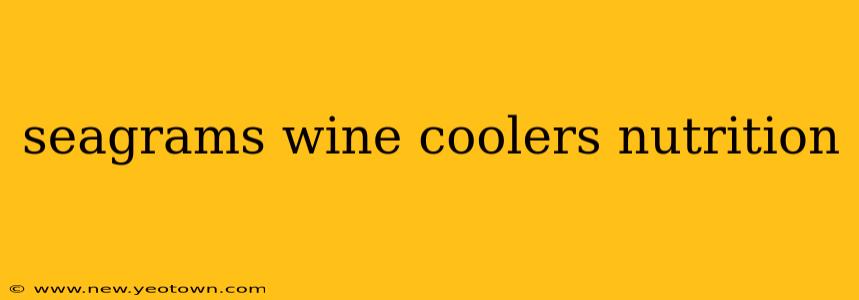seagrams wine coolers nutrition